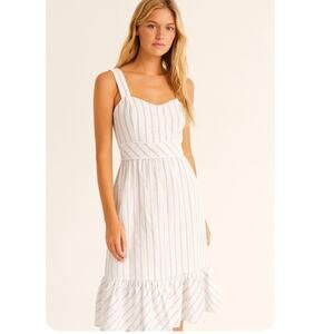 Loft Blue And White Cotton Classic Preppy Coastal Mini Dress Size 4